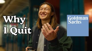 How to get a Job at Goldman Sachs and why I quit [upl. by Ayiak]