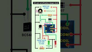 3V 6V 12V auto cutoff battery charger circuit batterycharger autocut shorts [upl. by Nnylg]