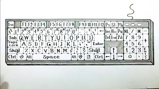 How to draw keyboard drawing [upl. by Faria]