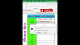 😨😨Calculate Total Days in a Month ☑️EOMONTH☑️ DAYS☑️ Excel Formulas  no copyrights BharathUjire🌟🌟 [upl. by Schlessel]