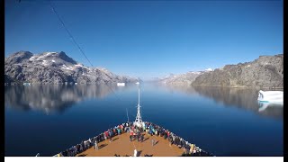 MS Zuiderdam sailing through Prins Christians Sund Greenland  4K [upl. by Dusza649]