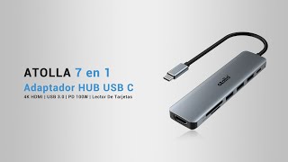 atolla Hub 7 En 1 Adaptador USB Tipo C  C108 [upl. by Nalliuq]