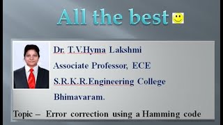 Error correction using a Hamming code [upl. by Pitarys]