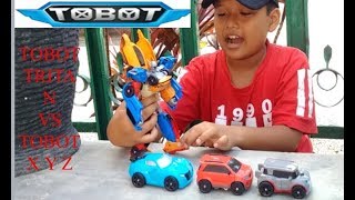 Tobot TRITAN VS Mini TOBOT X Y Z [upl. by Orlanta]