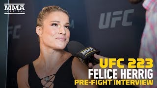 UFC 223 Felice Herrig Explains Why She Specifically Asked To Fight Karolina Kowalkiewicz [upl. by Alden]