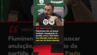 Presidente do Fluminense criticou muito a postura do São Paulo shorts [upl. by Wsan]