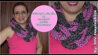 DIY  BUFANDA SIN FIN Crochet EN ESLAVONES [upl. by Eelame630]