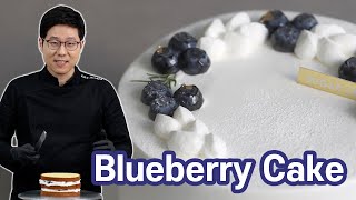 Blueberry Cake with whipped cream  Korean Style Delicious Shortcake [upl. by Blim]