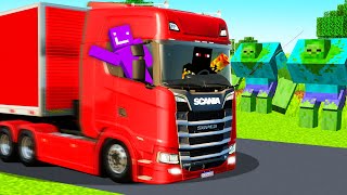 Fizemos Viagem de Caminhão com os Amigos no Minecraft [upl. by Narual]