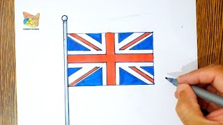 comment dessiner le drapeau anglais [upl. by Asselem]