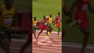 La mítica carrera de Usain Bolt💀trackandfield youtubeshorts shorts trending atletismo olympics [upl. by Rtoip]