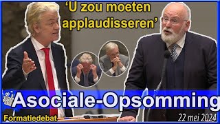 Frans Timmermans amp Geert Wilders in debat over AsociaaI Hoofdlijnenakkoord  Formatie Tweede Kamer [upl. by Haral]