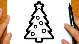 COME DISEGNARE UN ALBERO DI NATALE  Disegni facili ed educativi [upl. by Innej]