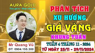 PHÂN TÍCH XU HƯỚNG GIÁ VÀNG TUẦN TỪ NGÀY 2511  29112024 dubaogiavang nhandinhxuhuongvang [upl. by Harbot]