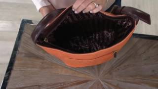 Tignanello Vintage Leather RFID Bucket Hobo Bag on QVC [upl. by Avera]