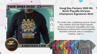 Good Bay Packers 2020 Nfc North Playoffs Division Champions Signatures Shirt [upl. by Milon]