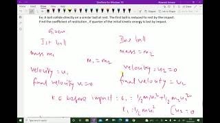 Engineering Mechanics   Loss of kinetic energy Solving problem   137 [upl. by Feodor]