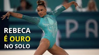 Medalha de Ouro histórica para Rebeca Andrade no solo Olímpiadas 2024 em Paris [upl. by Illene]