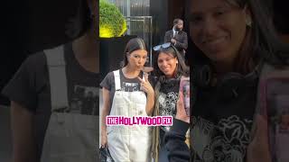 Kourtney Kardashian Stops To Take Pics With Fans While Leaving Her Hotel For Travis Barkers Concert [upl. by Athal]