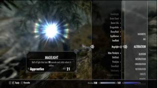 Skyrim  Magelight  Apprentice Alteration Magic Spell [upl. by Wedurn505]