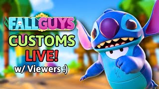 Fall Guys Customs LIVE w ViewersWinners Picks  LINK SHARING STREAM [upl. by Llerrit]