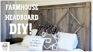 DIY FARMHOUSE HEADBOARD  RE DOING OUR MASTER BEDROOM [upl. by Nil126]