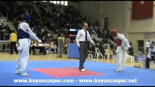 68kg Servet Tazegul vs Yunus Bakan 2010 Senyor Turkish TKD Championships [upl. by Alyhs]