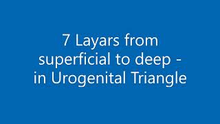 Urogenital Triangle1 Introduction amp Layers from superficial to deep [upl. by Acquah]