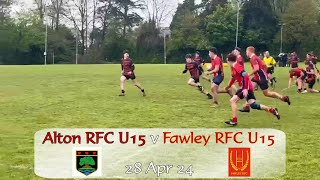 Alton U15 v Fawley U15 28424 Parent Clips [upl. by Dralliw477]