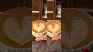 How to make perfect Layer Heart 😱 coffeart coffeeart coffee latteeart latteart coffeelatteart [upl. by Sharos]