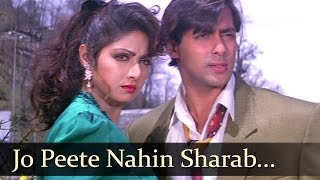 Jo Peete Nahin Sharab  Salman Khan  Sridevi  Anupam Kher  Chand Ka Tukdaa  Bollywood Songs [upl. by Lossa]