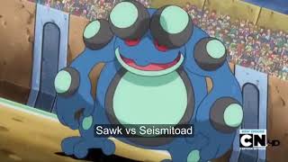 Pokemon Battle  Sawk vs Seismitoad [upl. by Anirol]