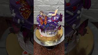 cake purplebts yt trendingshorts viralvideo dolls butterfly garnish youtubeshorts [upl. by Enileda]