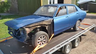 Datsun 120Y complete paint job timelapse [upl. by Marlene]