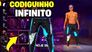 CODIGUIN INFINITO DA CALÇA ANGELICAL No FREE FIRE ✅ [upl. by Onaicnop]