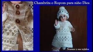 Ropon o sueter a crochet para niño Dios roponniñodios normaysustejidos [upl. by Corella]