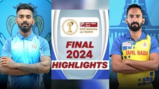 SMAT HIGHLIGHTS 2024 FINAL🏆 KARNATAKA vs TAMIL NADU FINAL MATCH  Syed Mushtaq Ali Trophy Final [upl. by Nosraep616]