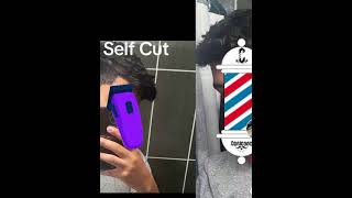 My First Ever Self Cut Day 5 ROAD TO BECOME A BARBER [upl. by Malinde]