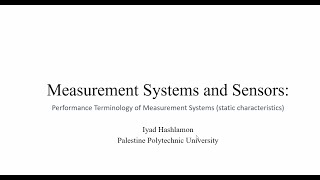 Performance Terminology of Measurement Systems static characteristics [upl. by Alrahs947]