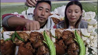 Delicious PORK Trotters Recipe With My Wife [upl. by Ahsinev972]