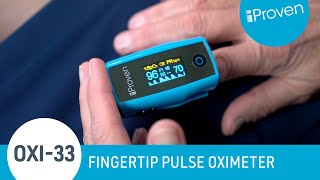 iProven OXI33 Pulse Oximeter with OLED display [upl. by Baker]