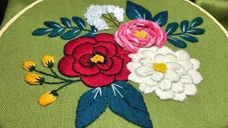 DIY MINI MAKER WILDFLOWERS EMBROIDERY  HAND EMBROIDERY DESIGNS [upl. by Lein165]