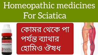 কোমর থেকে পা পর্যন্ত ব্যাথার হোমিও ঔষধ সায়াটিকার কার্যকরী হোমিও ঔষধ [upl. by Naziaf412]