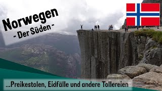 Norwegen  Preikestolen Flekkefjord Holtaheia und Vøringsfossen [upl. by Yrtneg]