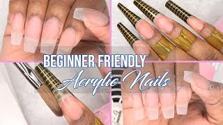 Acrylic Nails Tutorial  How to  Acrylic Nails using Nail Forms  For Beginners [upl. by Fulmis174]