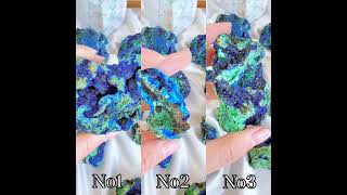 Natural Crystal Azurite With Malachite Specimen，which one for your favorite？Please comment below [upl. by Idolla]