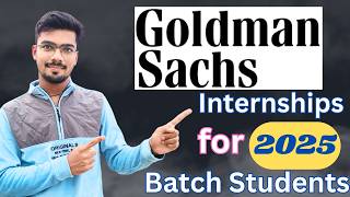 Goldman Sachs Internship 2025  All College Students can apply  Internships for College Students [upl. by Slocum]