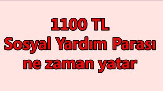 1100 TL Sosyal Yardım Parası Ne Zaman Yatar EDevletten Sorgulama Yapın HESAPLARDA [upl. by Jerrylee492]