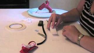 How To Make A Ribbon Covered Wide Hair Barrette Bow [upl. by Raimundo]