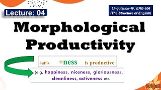 Morphological Productivity with examples  ENG206  Formation of words [upl. by Rukna]